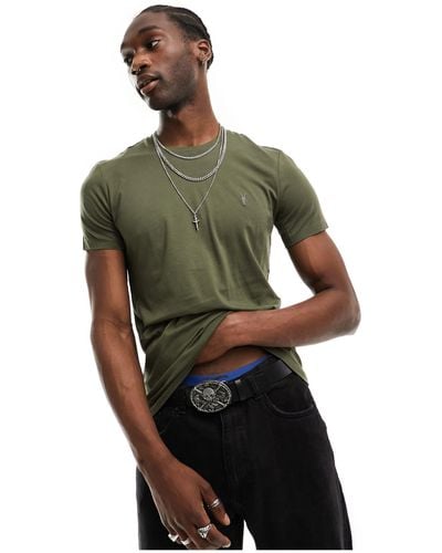 AllSaints Tonic - t-shirt girocollo a maniche corte kaki - Verde