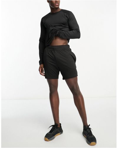 Threadbare Fitness Co-ord Mid Length Training Shorts - Black