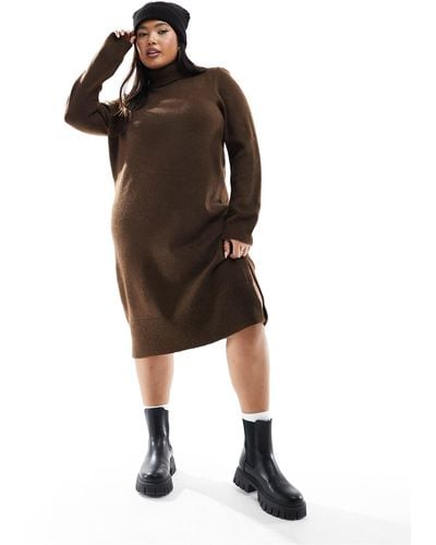 ONLY Roll Neck Knitted Dress - Black