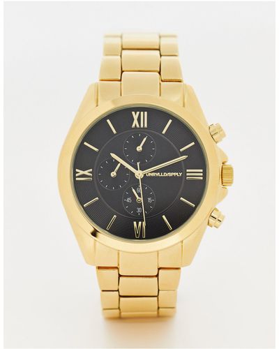 ASOS Horloge Met Zwarte Wijzerplaat En Kleurige Armband - Metallic