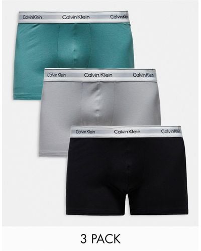 Calvin Klein Plus – modern cotton – 3er-pack unterhosen aus elastischer baumwolle - Mehrfarbig