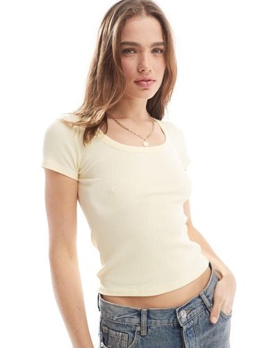 New Look Scoop Neck T-shirt - White