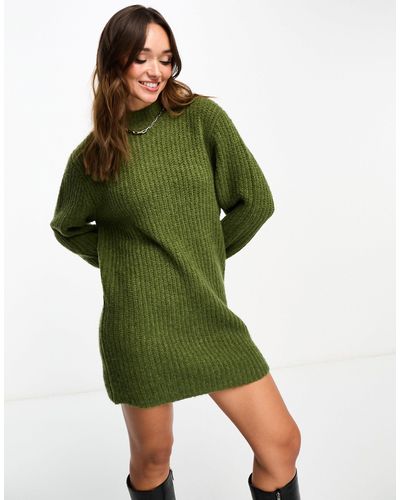 EDITED – gestricktes pullover-minikleid - Grün