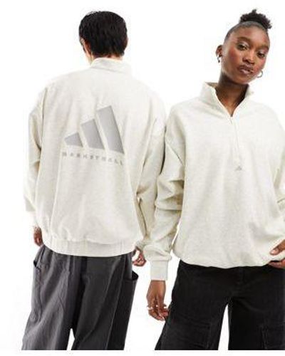 adidas Originals Adidas Basketball Half-zip Sweatshirt - Black