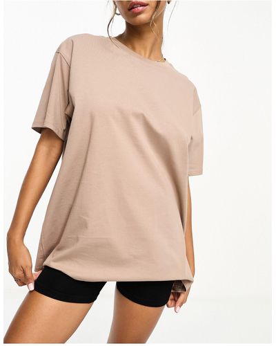 ASOS 4505 – icon – schnelltrocknendes oversize-t-shirt aus baumwolle - Natur