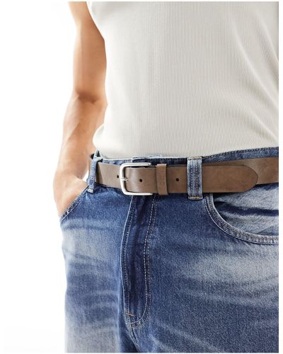 French Connection Frnch Connection Fcuk Logo Belt - Blue