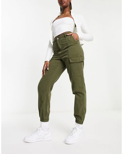New Look Pantalones cargo caqui utilitarios - Verde