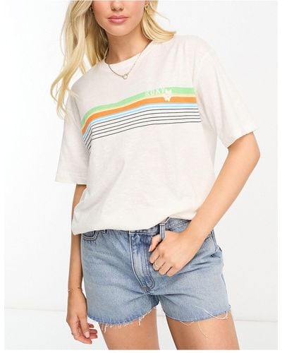 Roxy Vibrations - t-shirt oversize - Blanc