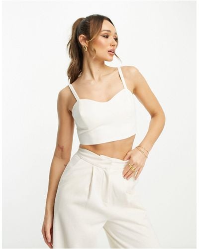 Y.A.S Bridal Bodice Top With Straps Co-ord - White
