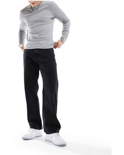 River Island – jeans mit baggy-passform - Weiß
