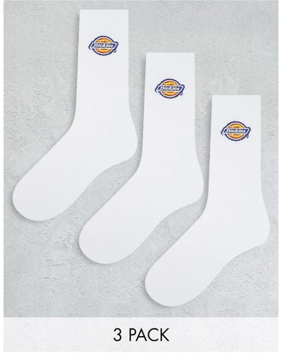 Dickies Valley Grove Mid 3 Pack Socks Multipack - White