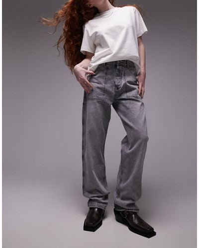 TOPSHOP Carpenter Jeans - Gray