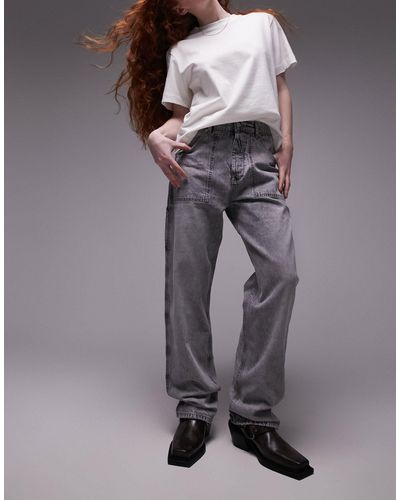 TOPSHOP Carpenter Jeans - Grey