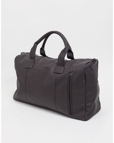 French Connection Faux Leather Weekend Holdall Bag - Brown