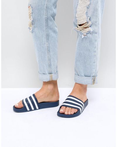 adidas Originals Adilette Slider Sandals - Blue