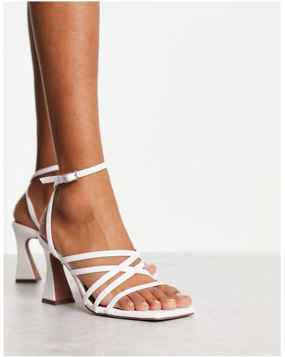 ASOS Hanzel Strappy Block Heeled Sandals - White