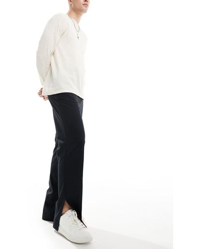 ASOS Smart High Waisted Straight Leg Trousers - White
