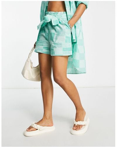 ONLY Paperbag Waist Shorts - Green
