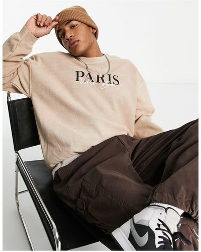 New Look Sweatshirt Met 'paris' Tekst - Zwart