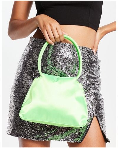 Glamorous Satin Mini Bag - Green