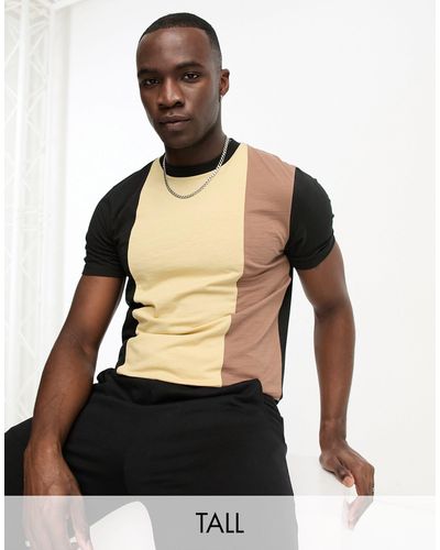 Le Breve Tall - T-shirt Met Brede Strepen - Zwart