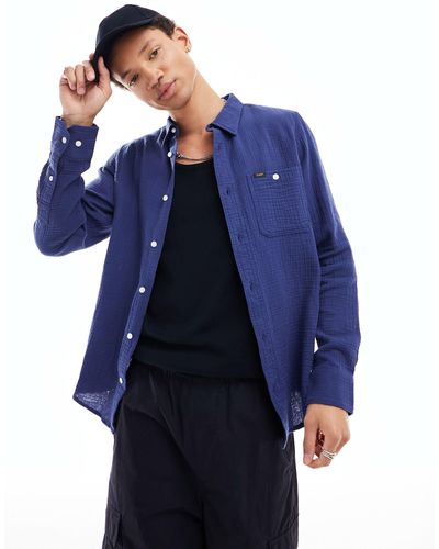 Lee Jeans Sure - chemise en coton - moyen - Bleu