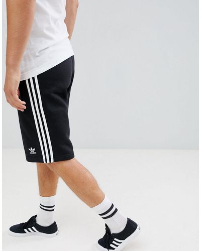 adidas Originals – adicolor dh5798 – jersey-shorts mit drei streifen - Schwarz