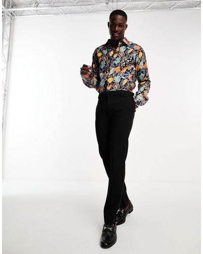 Bolongaro Trevor Overhemd Met Lange Mouwen En Bloemenprint - Zwart