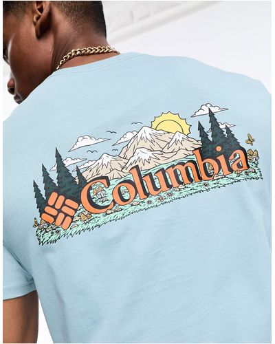 Columbia Exclusivité asos - - talbert ridge - t-shirt imprimé au dos - Bleu
