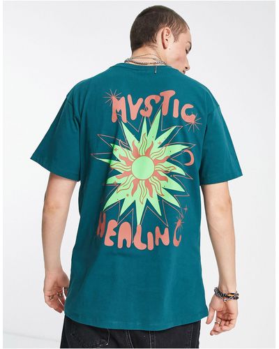 Reclaimed (vintage) Camiseta mystic healing - Azul