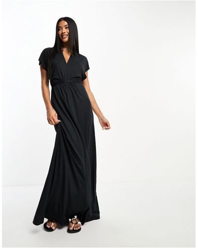 French Connection satin maxi cami dress with panels in off white
