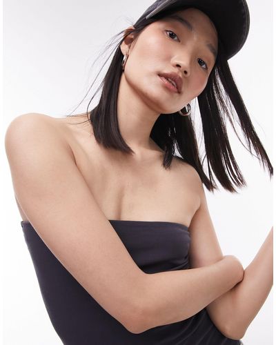 TOPSHOP Longline Bandeau - Black