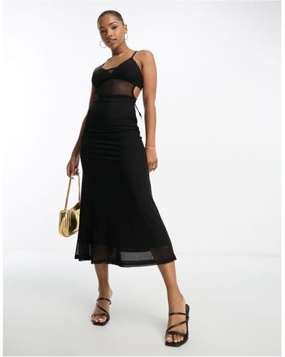 Bardot Midi Dress - Black