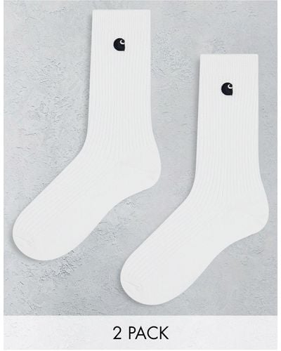 Carhartt Madison 2 Pack Socks - White