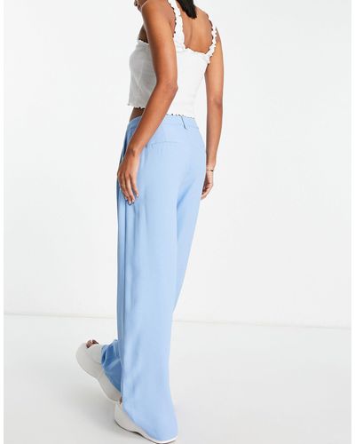 Bailey Rose Relaxed Wide Leg Trousers - Blue