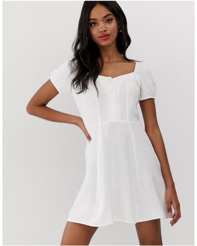 New Look Prairie Dress - White