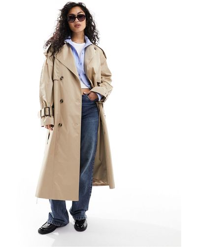 & Other Stories Trench beige con cintura - Bianco