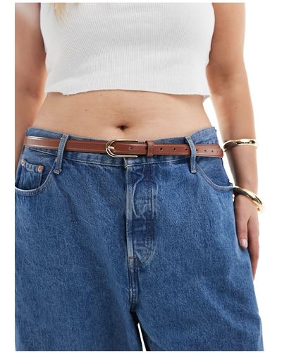 ASOS Asos design curve - ceinture fine taille et hanches pour jean - Bleu