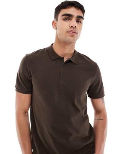 ASOS Standard Pique Polo - Black