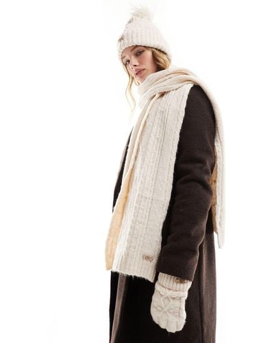 River Island Cable Knit Gift Set - Natural