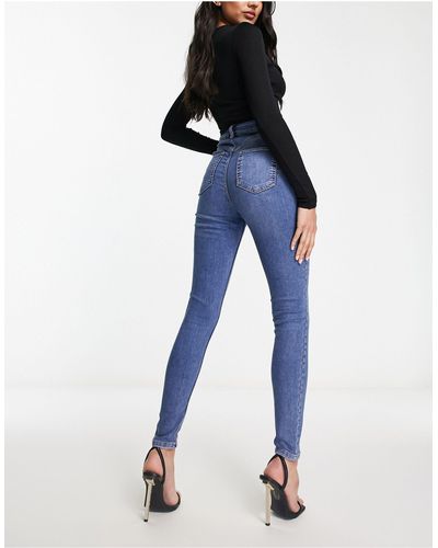 ASOS Jeans skinny push-up medio - Blu