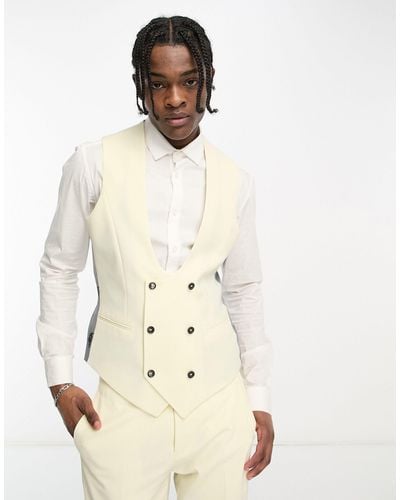 Twisted Tailor Buscot Suit Vest - Natural