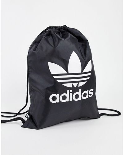 adidas Originals Adicolor Trefoil Drawstring Bag - Black