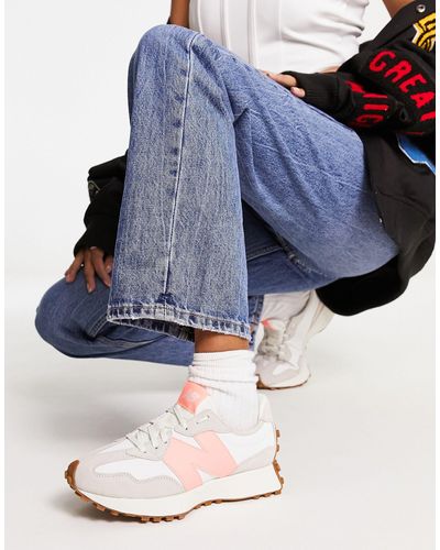 New Balance 327 - sneakers crema e rosa - Blu