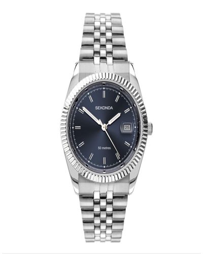 Sekonda Men's Bracelet Watch With Navy Dial - Blue