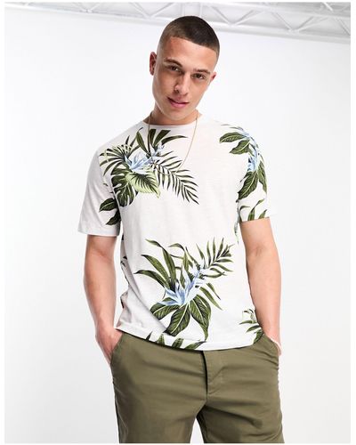 Jack & Jones Premium - t-shirt - fleuri - Vert