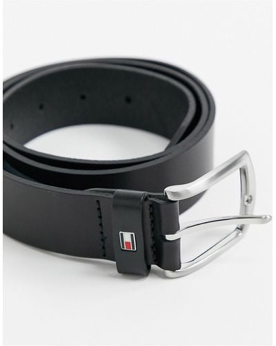 Tommy Hilfiger New Denton 3.5cm Leather Belt - Black