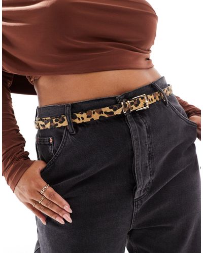 ASOS Asos Design Curve Waist And Hip Skinny Jeans Belt With Boyfriend End - Black