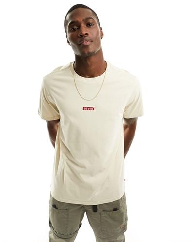 Levi's T-shirt With Central Boxtab Logo - Natural
