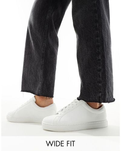ASOS Wide Fit Drama Trainers - White